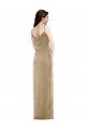 Cheapest Asymmetrical One Shoulder Formal Velvet Maxi Slip Bridesmaid Dress / Prom Dress UK