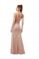 Cheapest One Shoulder Formal Stretch Velvet Bridesmaid Dress / Prom Dress with Front Slit UK