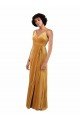 Cheapest Romantic Velvet Floor Length Formal Bridesmaid Dress / Prom Dress with Wrap Detail UK