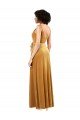 Cheapest Romantic Velvet Floor Length Formal Bridesmaid Dress / Prom Dress with Wrap Detail UK