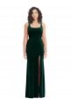 Cheapest Square Neck Long Velvet Maxi Bridesmaid Dress / Prom Dress UK