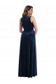 Cheapest Deep V-Neck Sleeveless Formal Velvet Maxi Bridesmaid Dress / Prom Dress with Pockets UK