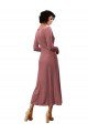 Cheapest Long Sleeve Velvet Faux Wrap Midi Length Bridesmaid Dress / Prom Dress UK